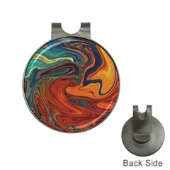 Abstract Art Pattern Hat Clips With Golf Markers