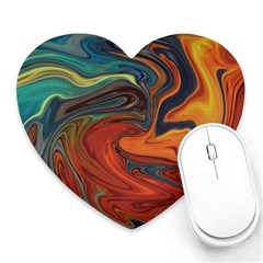 Abstract Art Pattern Heart Mousepads