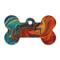 Abstract Art Pattern Dog Tag Bone (two Sides)