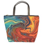 Abstract Art Pattern Bucket Bag Front