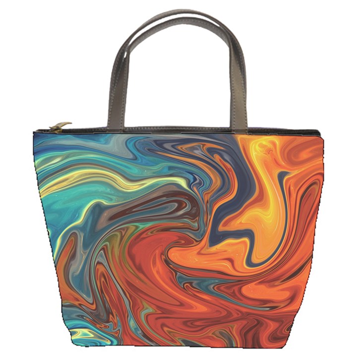 Abstract Art Pattern Bucket Bag