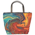 Abstract Art Pattern Bucket Bag Back