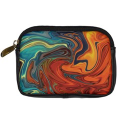 Abstract Art Pattern Digital Camera Leather Case