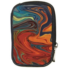 Abstract Art Pattern Compact Camera Leather Case