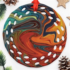 Abstract Art Pattern Round Filigree Ornament (two Sides)