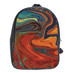 Abstract Art Pattern School Bag (xl)