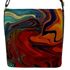 Abstract Art Pattern Flap Closure Messenger Bag (s)