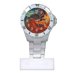 Abstract Art Pattern Plastic Nurses Watch