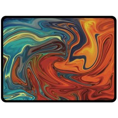 Abstract Art Pattern Double Sided Fleece Blanket (large) 