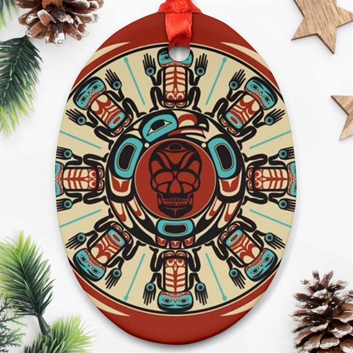 Grateful Dead Pacific Northwest Cover Oval Ornament (Two Sides)