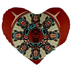 Grateful Dead Pacific Northwest Cover Large 19  Premium Heart Shape Cushions by Sapixe