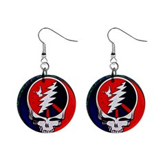 Grateful Dead Mini Button Earrings by Sapixe