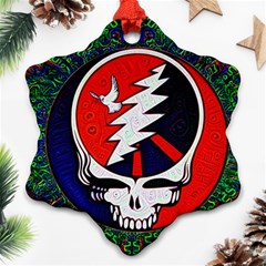 Grateful Dead Snowflake Ornament (two Sides) by Sapixe