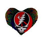 Grateful Dead Standard 16  Premium Heart Shape Cushions Back