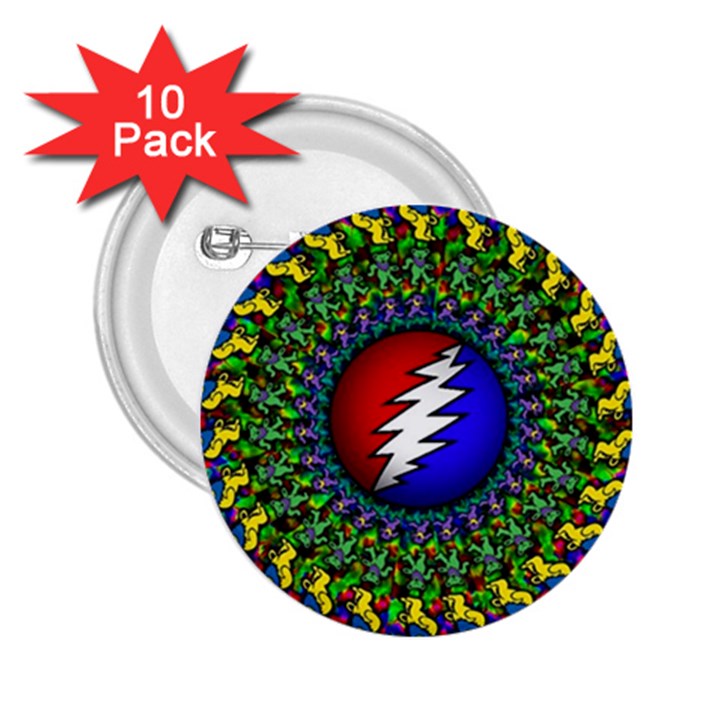 Grateful Dead 2.25  Buttons (10 pack) 