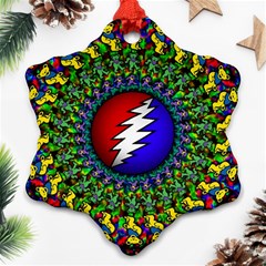 Grateful Dead Snowflake Ornament (two Sides) by Sapixe