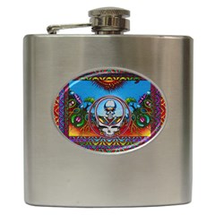 Grateful Dead Wallpapers Hip Flask (6 Oz) by Sapixe