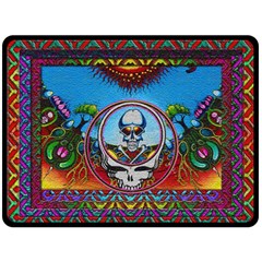 Grateful Dead Wallpapers Fleece Blanket (large)  by Sapixe