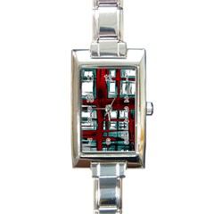 Abstract Color Background Form Rectangle Italian Charm Watch by HermanTelo