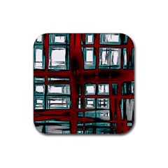 Abstract Color Background Form Rubber Coaster (square)  by HermanTelo