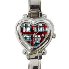 Abstract Color Background Form Heart Italian Charm Watch by HermanTelo