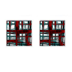 Abstract Color Background Form Cufflinks (square)