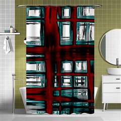 Abstract Color Background Form Shower Curtain 48  X 72  (small) 