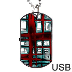 Abstract Color Background Form Dog Tag Usb Flash (one Side)