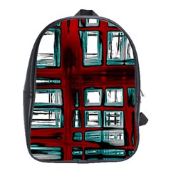 Abstract Color Background Form School Bag (xl)