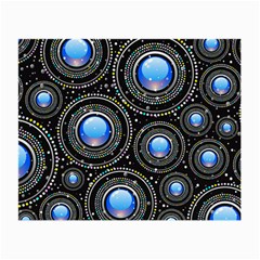 Abstract Glossy Blue Small Glasses Cloth (2 Sides)