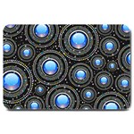 Abstract Glossy Blue Large Doormat  30 x20  Door Mat