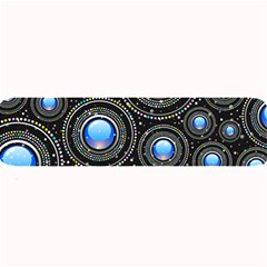 Abstract Glossy Blue Large Bar Mats