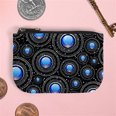 Abstract Glossy Blue Mini Coin Purse by HermanTelo