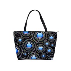 Abstract Glossy Blue Classic Shoulder Handbag by HermanTelo