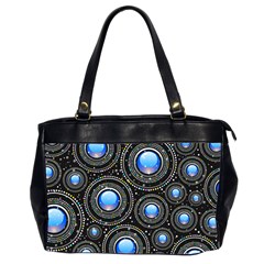 Abstract Glossy Blue Oversize Office Handbag (2 Sides) by HermanTelo