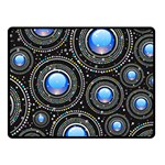 Abstract Glossy Blue Fleece Blanket (Small) 50 x40  Blanket Front