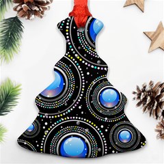 Abstract Glossy Blue Ornament (christmas Tree) 