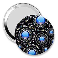 Abstract Glossy Blue 3  Handbag Mirrors