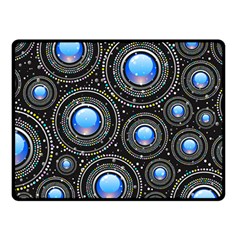 Abstract Glossy Blue Double Sided Fleece Blanket (small)  by HermanTelo