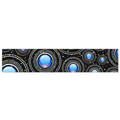 Abstract Glossy Blue Small Flano Scarf by HermanTelo