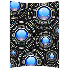 Abstract Glossy Blue Back Support Cushion