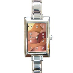 Autumn Copper Gradients Rectangle Italian Charm Watch by HermanTelo