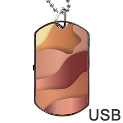 Autumn Copper Gradients Dog Tag Usb Flash (one Side)