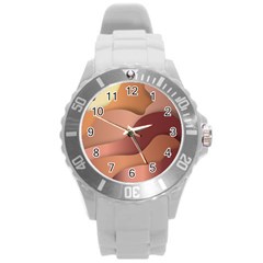 Autumn Copper Gradients Round Plastic Sport Watch (l)