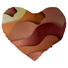 Autumn Copper Gradients Large 19  Premium Heart Shape Cushions