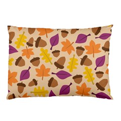 Acorn Leaves Pattern Pillow Case by HermanTelo