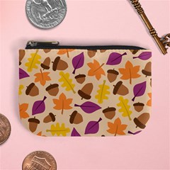 Acorn Leaves Pattern Mini Coin Purse