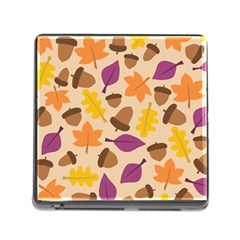 Acorn Leaves Pattern Memory Card Reader (square 5 Slot) by HermanTelo