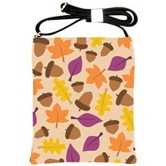 Acorn Leaves Pattern Shoulder Sling Bag