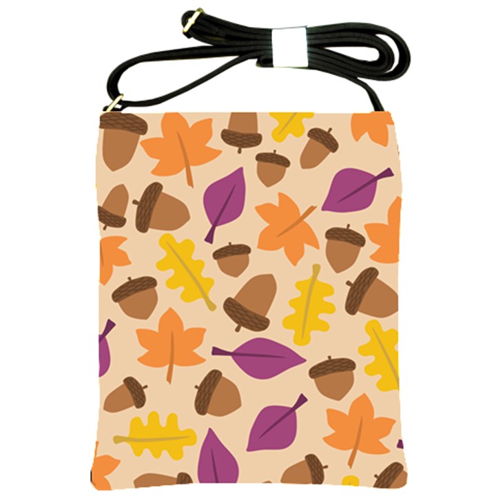 Acorn Leaves Pattern Shoulder Sling Bag